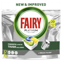 Automatinių indaplovių kapsulės FAIRY Platinum  LEMON, 20 vnt.