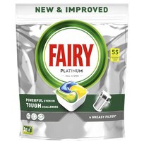 Automatinių indaplovių kapsulės FAIRY Platinum  LEMON, 55 vnt.