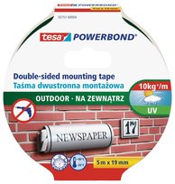 Dvipusė tvirtinimo juosta lauko darbams TESA Powerbond OUTDOOR, 19mm x 5m