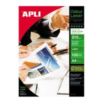 Foto popierius APLI COLOUR LASER GLOSSY, A4, 210 g/m2, 100 lapų