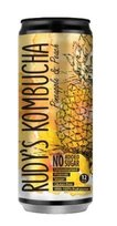 Gaivusis arbatos gėrimas RUDY'S Kombucha, ananasų ir persikų skonio, 0,33 l, skardinė D