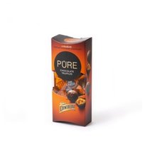 Juodojo šokolado triufeliai PURE su kreminiu apelsinų likerio „COINTREAU” įdaru, 108g