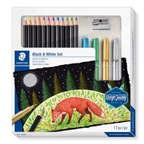 Kūrybinis rinkinys STAEDTLER 146 10C, 12 palvotų pieštukų + 4 žymekliai, drožtukas