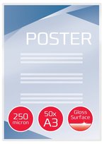 Laminavimo vokeliai GBC, A3, 303x426 mm, 250 mik., blizgūs, 50 vnt.