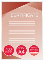 Laminavimo vokeliai GBC, A4, 216x303 mm, 100 mik., blizgūs, 100 vnt.