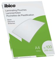 Laminavimo vokeliai Ibico, A4, 216x303 mm, 100 mik., blizgūs, 100 vnt.