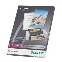 Laminavimo vokeliai Leitz, A3, 303x426 mm, 125 mik., UDT, blizgūs, 100 vnt.