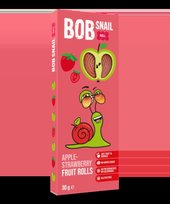 Obuolių ir braškių suktinukai BOB SNAIL, 30 g