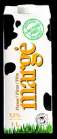 Pienas MARGĖ, be laktozės, 3,2%, UAT, 1 l