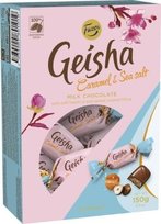 Pieninio šokolado saldainiai GEISHA Caramel Seasalt, 150 g