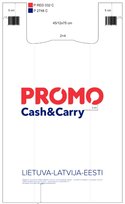 Pirkinių maišelis PROMO Cash&Carry (logo Teisseire), HDPE, 45 / 12 x 75cm, 30 mk, vnt