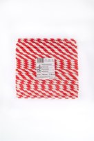 Popieriniai šiaudeliai ZigZag, raudoni/dryžuoti, D 8 mm, L 24 cm, 250 vnt