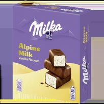 Saldainiai  MILKA MAM su puriu vanilės skonio įdaru iš Alpių pieno, 330 g