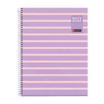 Sąsiuvinis su spirale APLI, A4, 80 lapų, langeliais, Mauve