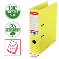 Segtuvas ESSELTE No1 ekologiškas, A4, kartoninis, 75 mm, geltona