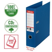 Segtuvas ESSELTE No1 ekologiškas, A4, kartoninis, 75 mm, mėlyna