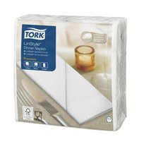 Servetėlės TORK Linstyle, sulankstyta 1/8, 1 sl., 50 vnt., 39 x 39 cm, baltos spalvos