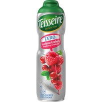 Sirupas TEISSEIRE, aviečių ir spanguolių skonio, be cukraus, 0,6l