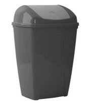 Šiukšlių dėžė NORD CLEAN, su svyruojančiu dangčiu, 25L, pilka