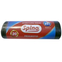 Šiukšlių maišai SPINO 25 l, 9 mik., 20 vnt., juodi