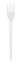 Vienkartinės šakutės SUPERIOR, PS, baltos, 17 cm, 50 vnt
