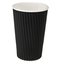 Vienkartinis puodelis RIPPLE Black, popierius/PE, 480 ml, D 90 x H 134 mm, 25 vnt