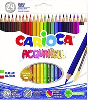 Spalvoti pieštukai CARIOCA, šešiabriauniai, akvareliniai, 24 vnt.