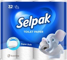 Tualetinis popierius SELPAK, 140 lapų, 3 sluoksniai, 32 vnt.