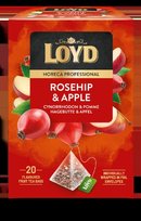 Vaisinės arbatos gėrimas LOYD HORECA erškėtrožių ir obuolių skonio, piramidės, 20 x 2g