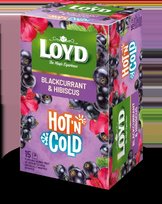 Vaisinis arbatos gėrimas LOYD HOT&COLD juodųjų serbentų ir hibisko skonio, 15x2 g