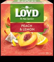 Vaisinis arbatos gėrimas LOYD, persiko ir citrinos skonio, 20x2 g
