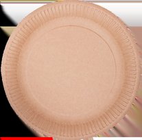 Vienkartinė lėkštė ABCPAK, popierinė, ruda, 15 cm, 100 vnt