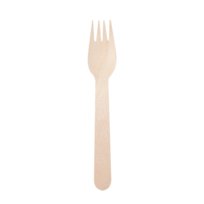 Vienkartinė šakutė, medis, L 16 cm, 100 vnt