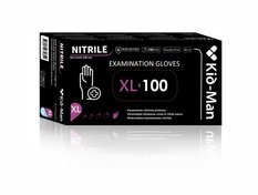 Vienkartinės pirštinės juodos, nitrilinės, dydis XL, nepudruotos, 100 vnt