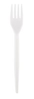Vienkartinės šakutės SUPERIOR, PS, baltos, 17 cm, 50 vnt