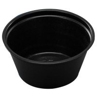 Vienkartinis indelis padažui , PP, juodos sp., D 6,2 cm, H 2,7 cm, 60 ml, 250 vnt.